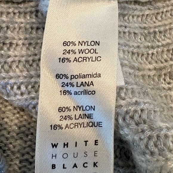 White House Black Market NWOT Lt Gray Cowl Neck Studded Embellished Sweater XL - Picture 8 of 9